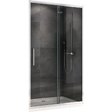 Душевая дверь Abber Schwarzer Diamant, 140 х 195 см, стекло прозрачное, профиль хром, AG30140H