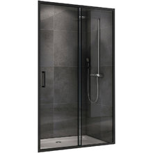 Душевая дверь Abber Schwarzer Diamant, 100 х 190 см, стекло прозрачное, профиль черный, AG30100B5