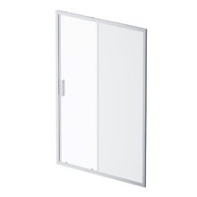 Душевая дверь в нишу Am.Pm Gem Solo 140 х 195 см, раздвижная, стёкла прозрачное и матовое, профиль матовый хром, W90G-140-1-195MM