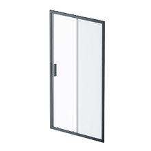 Душевая дверь в нишу Am.Pm Gem Solo 110 х 195 см, раздвижная, стёкла прозрачное и матовое, профиль черный матовый, W90G-110-1-195BM