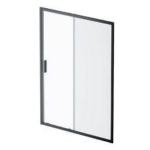 Душевая дверь в нишу Am.Pm Gem Solo 150 х 195 см, раздвижная, стёкла прозрачное и матовое, профиль черный матовый, W90G-150-1-195BM