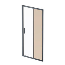 Душевая дверь в нишу Am.Pm Gem Solo 100 х 195 см, раздвижная, стёкла прозрачное и бронзовое, профиль черный матовый, W90G-100-1-195BBr