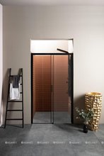 Душевая дверь в нишу Aquanet Pleasure, 160 х 200 см, стекло прозрачное, профиль черный матовый, AE60-N-160H200U-BT