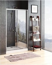 Душевая дверь в нишу Aquanet Delta NPE6121, 160 x 200 см, стекло прозрачное, профиль хром, 273613