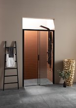 Душевая дверь в нишу Aquanet Pleasure, 150 х 200 см, стекло прозрачное, профиль черный матовый, AE60-N-150H200U-BT