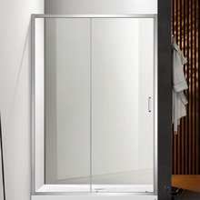 Душевая дверь Aquatek, 120 см, раздвижная, стекло прозрачное, профиль хром, AQ ARI RA 12020CH