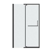 Душевая дверь Grossman Pragma 100.K33.03.110.21.02, 110 см, стекло шиншилла, профиль черный матовый