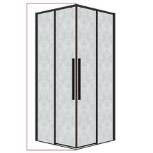 Душевая дверь Grossman Galaxy 1/2.K33.01.90.21.02, 90 см, стекло шиншилла, профиль черный матовый