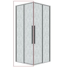 Душевая дверь Grossman Galaxy 1/2.K33.01.80.10.02, 80 см, стекло шиншилла, профиль хром