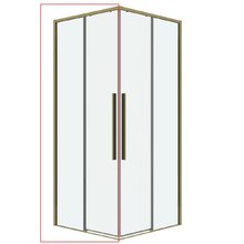 Душевая дверь Grossman Galaxy 1/2.K33.01.70.32.00, 70 см, стекло прозрачное, профиль золото сатин