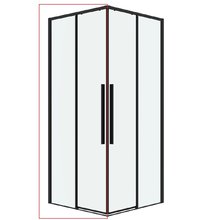 Душевая дверь Grossman Galaxy 1/2.K33.01.90.21.00, 90 см, стекло прозрачное, профиль черный матовый