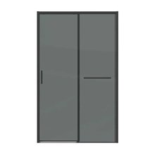 Душевая дверь в нишу Grossman Style, 110 х 195 см, стекло тонированное, профиль черный матовый, 100.K33.05.110.21.10