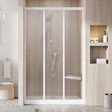 Душевая дверь в нишу Ravak ASDP3-110, профиль белый, витраж грейп, 00VD0102ZG