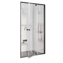 Душевая дверь Ravak Pivot PDOP2-110, профиль черный, витраж транспарент, 03GD0300Z1