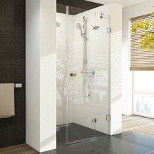 Душевая дверь в нишу Ravak Brilliant BSD3-120, левая/правая, профиль хром, витраж транспарент, 0ULG0A00Z1/0UPG0A00Z1