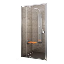 Душевая дверь Ravak Pivot PDOP2-100, профиль сатин, витраж транспарент, 03GA0U00Z1