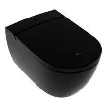 Унитаз подвесной Villeroy&Boch Viclean V0E100S0, черный, с функцией биде