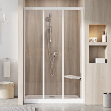 Душевая дверь в нишу Ravak Supernova ASDP3-80, профиль белый, витраж транспарент, 00V40102Z1