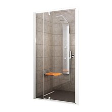 Душевая дверь Ravak Pivot PDOP2-100, профиль белый, ручки и петли хром, витраж транспарент, 03GA0100Z1