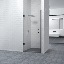 Душевая дверь RGW HO-011B, 90 х 195 см, распашная, стекло прозрачное, профиль черный, 350601109-14