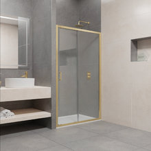 Душевая дверь в нишу RGW PA-14G, 150 х 195 см, стекло прозрачное, профиль золото, 41081415-16