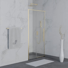 Душевая дверь в нишу RGW SV-12G, 100 х 195 см, стекло прозрачное, профиль золото, 32321210-16