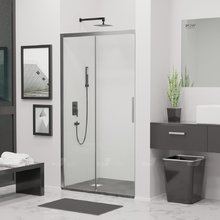 Душевая дверь RGW LE-12, 34121210-11, 100 х 195 см, раздвижная, стекло прозрачное, профиль хром