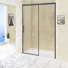 Душевая дверь RGW LE-12B, 34121211-14, 110 х 195 см, раздвижная, стекло прозрачное, черный