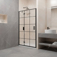 Душевая дверь RGW Passage PA-07B, 120 см, стекло прозрачное с рисунком, профиль черный, 41080712-84L