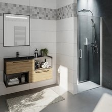 Душевая дверь Riho Novik Z101, G003003120, 100 см, стекло прозрачное, профиль хром