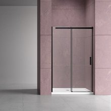 Душевая дверь Vincea Dice, 150 см, раздвижная, стекло прозрачное, профиль черный, VDS-4D150CLB