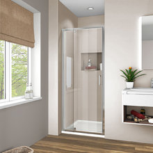 Душевая дверь Vincea Intra VDP-1I9010CL, 90/100 см, распашная, стекло прозрачное, хром