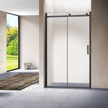 Душевая дверь Vincea Como VPS-1C120CLB, 120 см, раздвижная, стекло прозрачное, черный