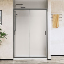 Душевая дверь Vincea City VDS-5CT110CLGM, 110 см, стекло прозрачное, профиль вороненая сталь