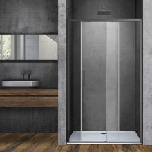 Душевая дверь Vincea VDS-3SO140CLGM, 140 см, стекло прозрачное, профиль вороненая сталь