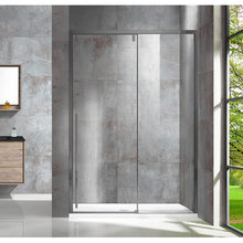 Душевая дверь Vincea Lugano VDS-1L120CLGM-1, 120 см, стекло прозрачное, профиль вороненая сталь