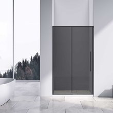 Душевая дверь Vincea Slim-N, 140 см, раздвижная, стекло тонированное, профиль черный, VDS-4SN140CGB