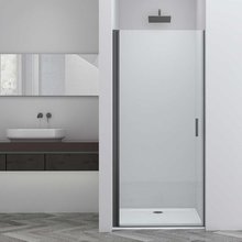 Душевая дверь Vincea Alpha 80 см, стекло прозрачное, профиль воронёная сталь, gunmetal, VDP-3AL800CLGM