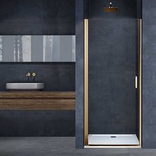 Душевая дверь Vincea Alpha 70 см, стекло прозрачное, профиль золото брашированное, VDP-3AL700CLG