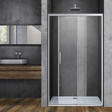 Душевая дверь Vincea Soft VDS-3SO 150 см раздвижная, стекло прозрачное, профиль хром, VDS-3SO150CL