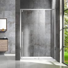 Душевая дверь Vincea Lugano VDS-1L140CL-1, 140 см, раздвижная, стекло прозрачное, хром