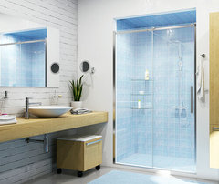 Душевая дверь WasserKRAFT 58R05 120 х 200 см, стекло прозрачное, профиль хром