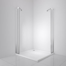 Душевая стенка BelBagno Luce LUCE-20-FIX-P-Cr, со свободным входом, 20 см, стекло матовое, профиль хром