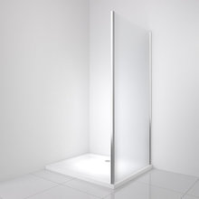 Душевая стенка BelBagno LUCE-90-FIX-P-Cr, со свободным входом, 90 см, стекло матовое, профиль хром