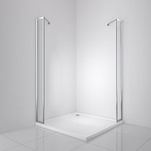 Душевая стенка BelBagno LUCE-30-FIX-C-Cr, со свободным входом, 30 см, стекло прозрачное, профиль хром