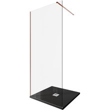 Душевая стенка Allen Brau Infinity 1, Walk In, 3.21011.60, 90 см, стекло прозрачное, профиль медь браш