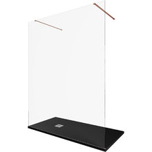 Душевая стенка Allen Brau Infinity 2, Walk In, 3.21059.60, 160 см, стекло прозрачное, профиль медь браш