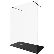 Душевая стенка Allen Brau Infinity 2, Walk In, 3.21057.BBA, 160 см, стекло прозрачное, профиль черный браш