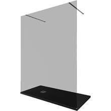 Душевая стенка Allen Brau Infinity 2, Walk In, 3.21056.BA.T, 160 см, стекло тонированное, профиль серебро браш