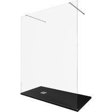 Душевая стенка Allen Brau Infinity 2, Walk In, 3.21055.BA, 160 см, стекло прозрачное, профиль серебро браш